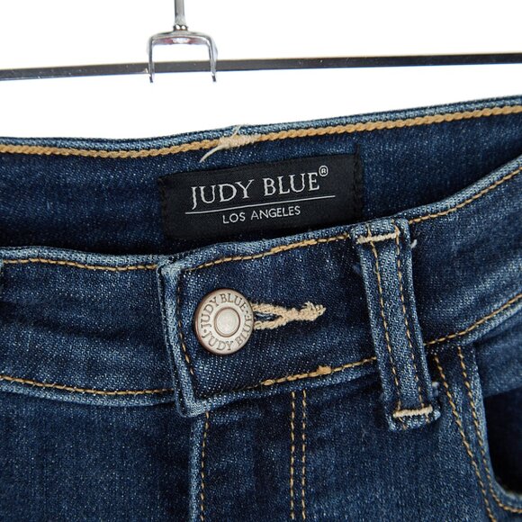 Judy Blue Jeans High Rise Boyfriend Fit Distressed Dark Wash Women's 27 - Picture 3 of 7